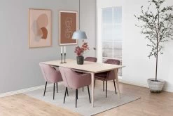 Chaise Avec Accoudoirs Hermeline - Vieux Rose/noir -Meubles Tables Et Chaises Shop 0000076595 8 eedd