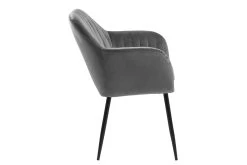 Chaise Avec Accoudoirs Hermeline - Gris Foncé/noir -Meubles Tables Et Chaises Shop 0000076596 3 ac7d