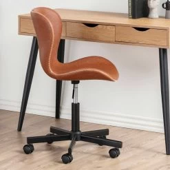 Chaise De Bureau Tilda - Cognac/noir