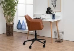 Chaise De Bureau Novan Similicuir - Brun -Meubles Tables Et Chaises Shop 0000086938 8 3888