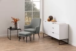 Table D'appoint Idris 50x50 - Marbre/noir -Meubles Tables Et Chaises Shop 0000088546 8 34ab