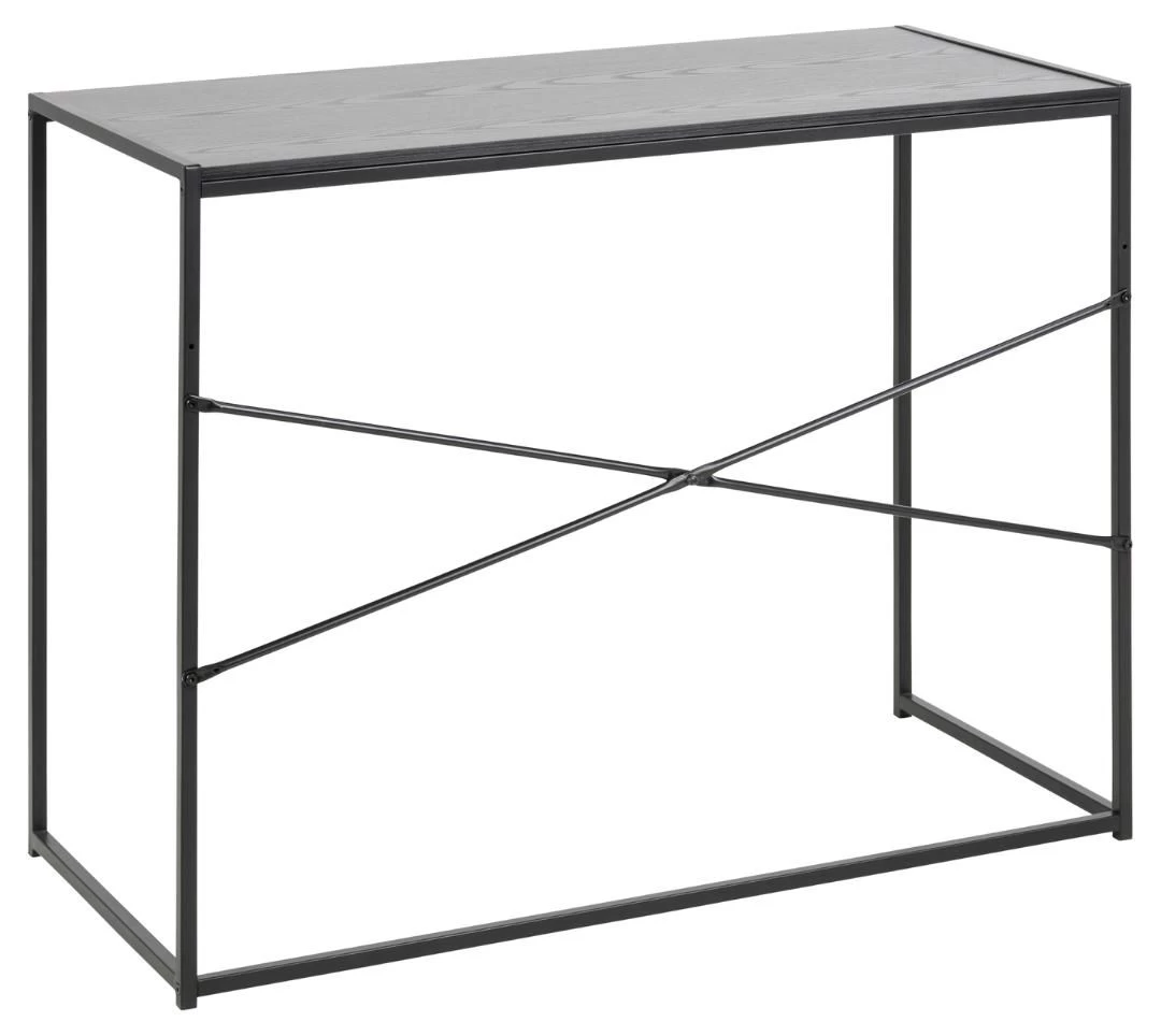 Console/bureau Dover Industriel - Noir/chêne Sonoma 4 Console/bureau Dover Industriel - Noir/chêne Sonoma – Image 4
