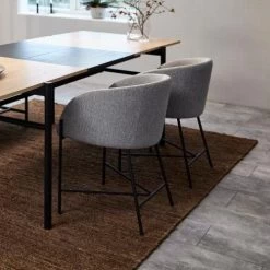 Chaise De Salle à Manger Nelsie - Gris/ Noir