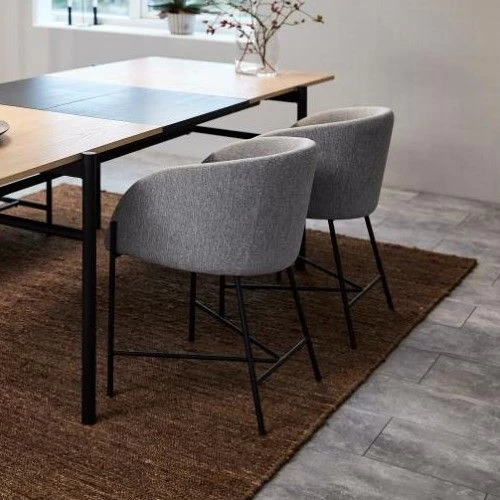 Chaise De Salle à Manger Nelsie - Gris/ Noir 1 Chaise De Salle à Manger Nelsie - Gris/ Noir