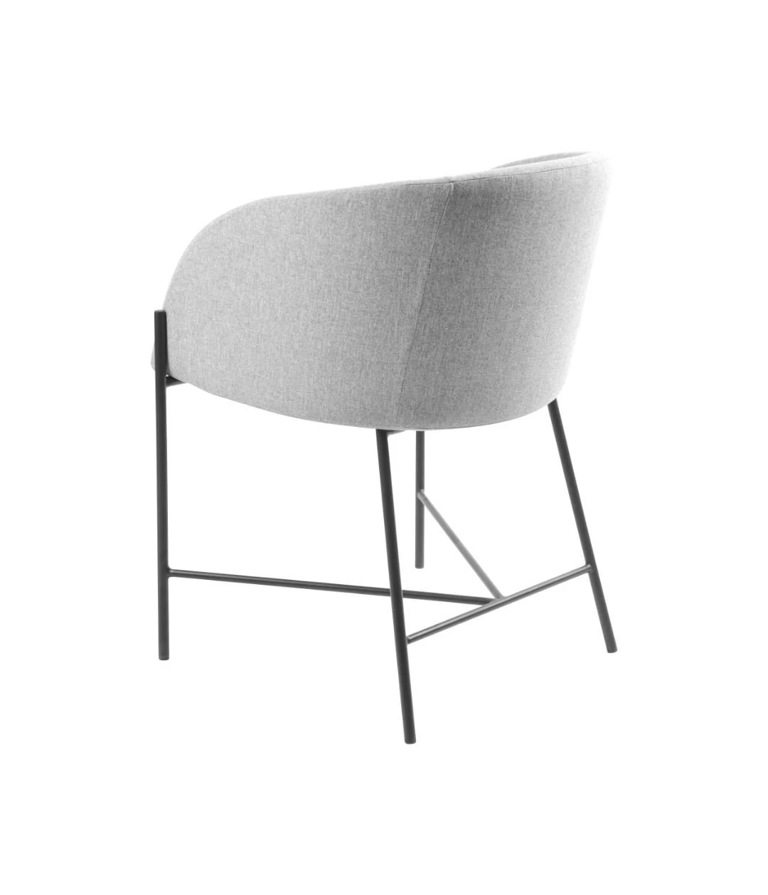 Chaise De Salle à Manger Nelsie - Gris/ Noir 2 Chaise De Salle à Manger Nelsie - Gris/ Noir – Image 2