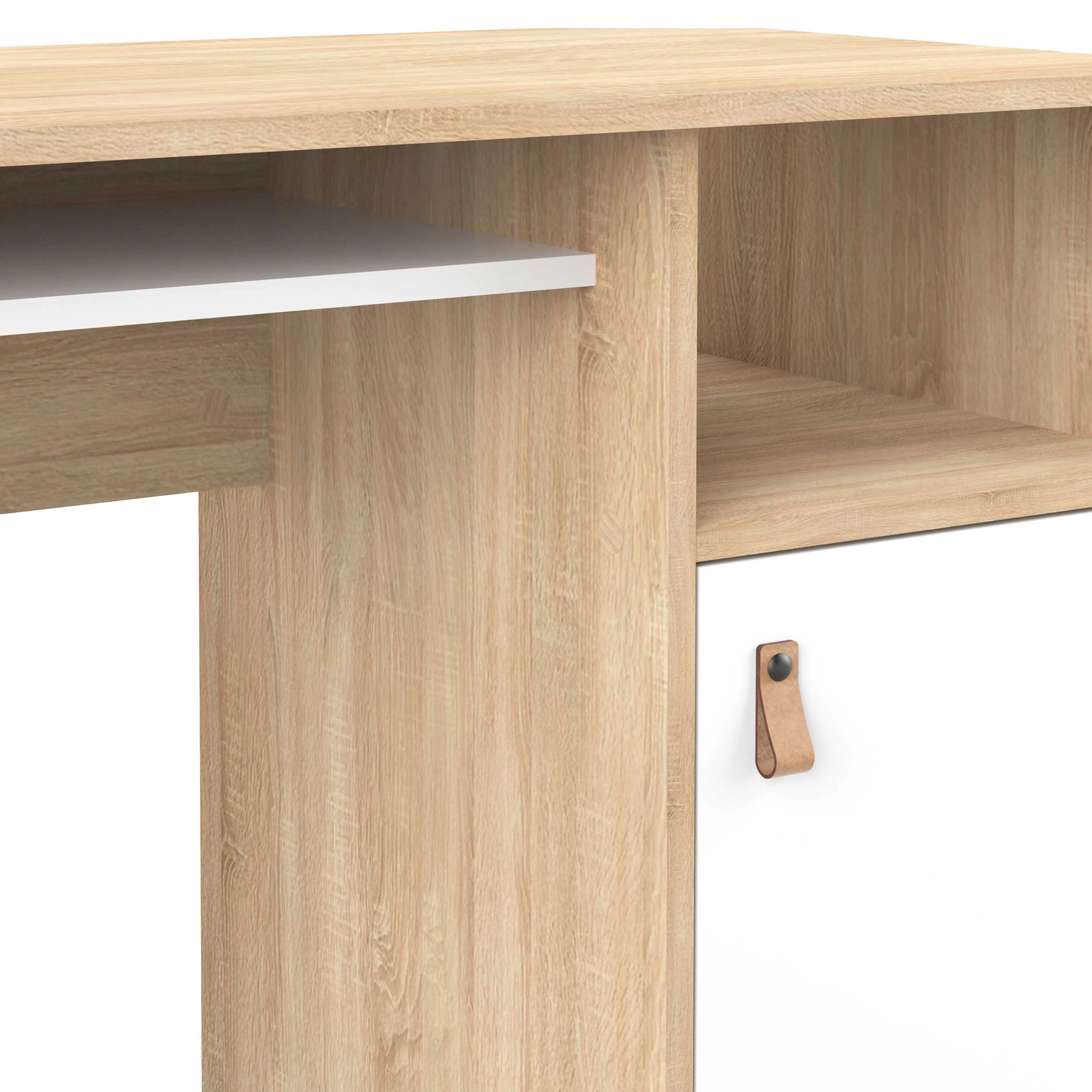 Bureau Martin 115cm - Chêne/blanc 5 Bureau Martin 115cm - Chêne/blanc – Image 5