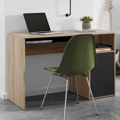Bureau Martin 115cm - Chêne/noir