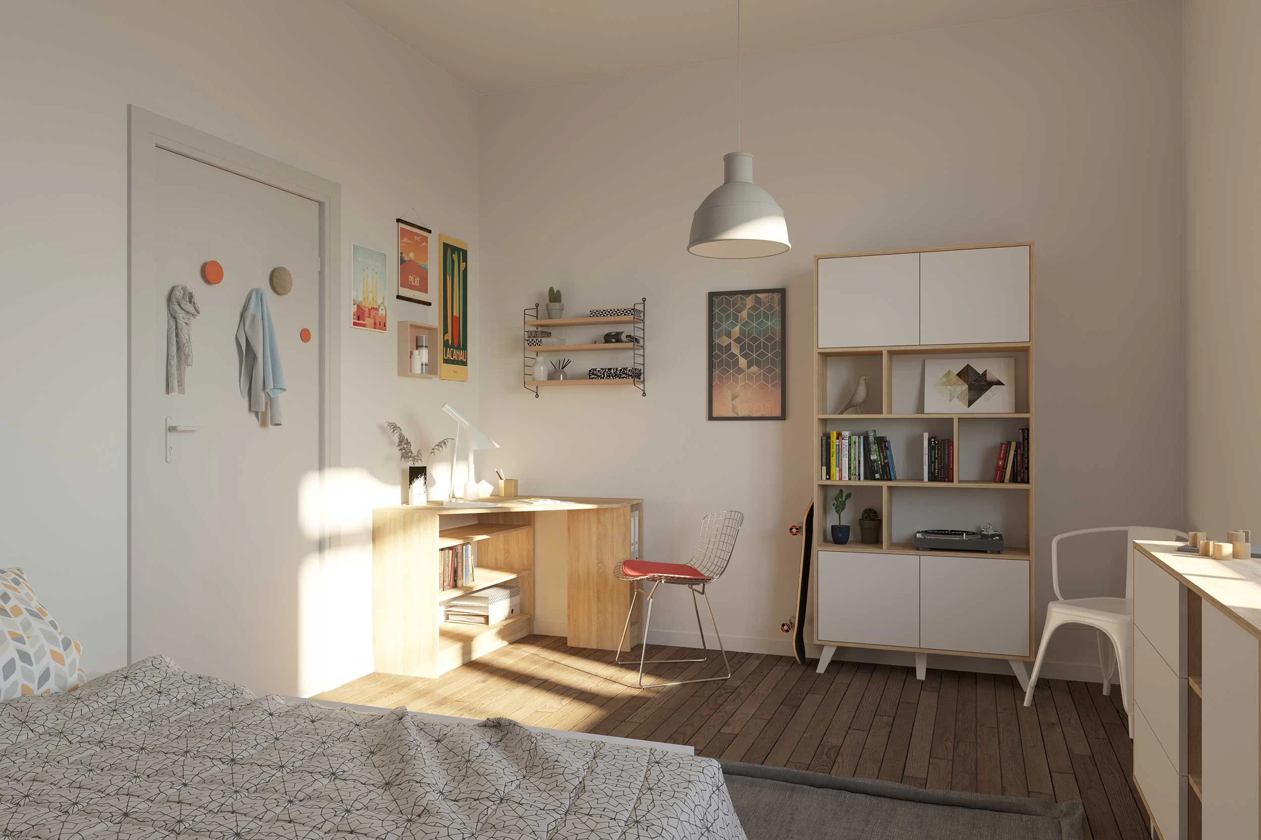 Bureau D'angle Plan - Chêne 9 Bureau D'angle Plan - Chêne – Image 9