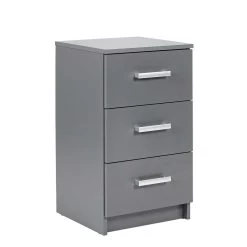 Caisson à Tiroirs Eden 3 Tiroirs - Gris Graphite -Meubles Tables Et Chaises Shop 13087110 04 6398