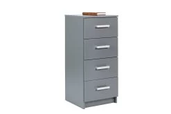 Caisson à Tiroirs Eden 4 Tiroirs - Gris Graphite -Meubles Tables Et Chaises Shop 13087120 04 7b47