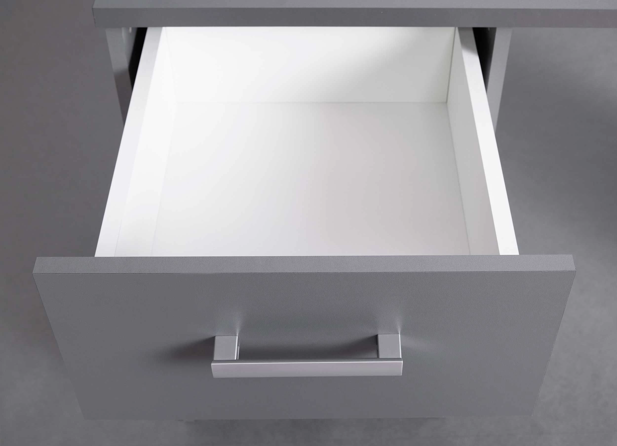 Bureau Eden 115cm 1 Porte & 1 Tiroir - Gris Graphite 8 Bureau Eden 115cm 1 Porte & 1 Tiroir - Gris Graphite – Image 8