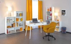 Bibliothèque Parini 5 Compartiments - Blanc -Meubles Tables Et Chaises Shop 13500040 04 f3ee