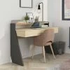 Bureau Quinty 120cm - Gris/ Décor Chêne