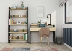 Bibliothèque Quinty 95cm 5 étagères - Gris/ Décor En Chêne 12 Bibliothèque Quinty 95cm 5 étagères - Gris/ Décor En Chêne -Meubles Tables Et Chaises Shop 1421 1422 001 71c3