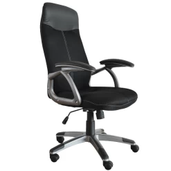 Chaise De Bureau Tiana-tissu Noir Mat