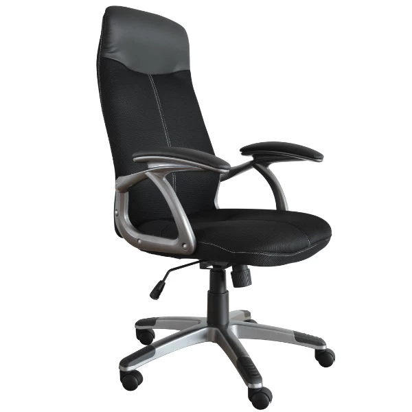 Chaise De Bureau Tiana-tissu Noir Mat 1 Chaise De Bureau Tiana-tissu Noir Mat