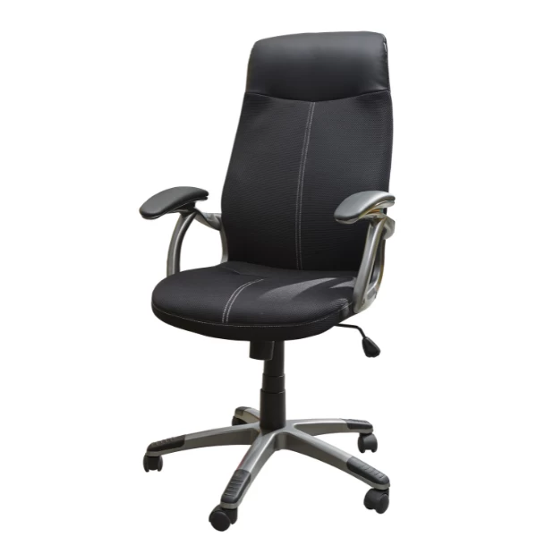 Chaise De Bureau Tiana-tissu Noir Mat 8 Chaise De Bureau Tiana-tissu Noir Mat – Image 8