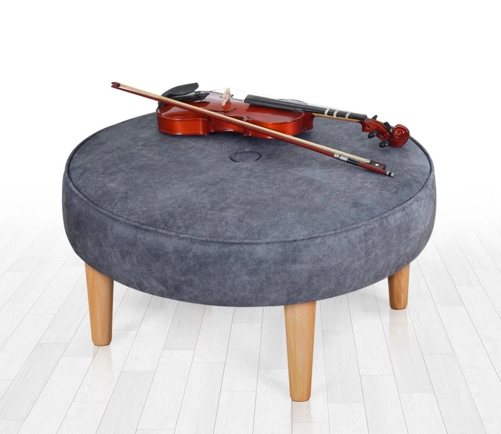 Fluffe Pouffe | 50 Otton/50% Velvet | Gris 1 Fluffe Pouffe | 50 Otton/50% Velvet | Gris