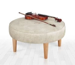 Fluffe Pouffe En Crème | 50 Otton/Velvet | Éponge Orthopédique