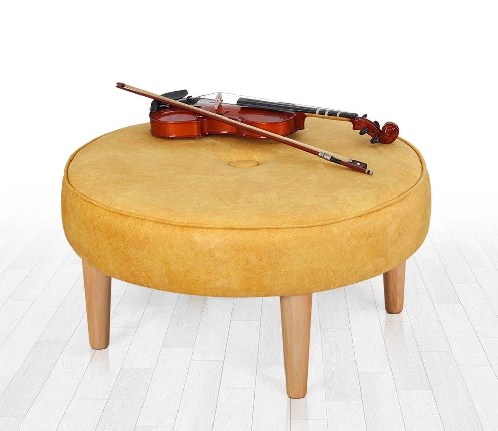 Fluffe Pouffe : 50 Otton/50% Velvet | Jaune 1 Fluffe Pouffe : 50 Otton/50% Velvet | Jaune