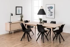 Chaise De Salle à Manger Dima - Aspect Cuir - Noir