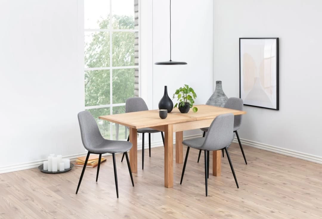 Chaise De Salle à Manger - Gris Clair/noir 2 Chaise De Salle à Manger - Gris Clair/noir – Image 2