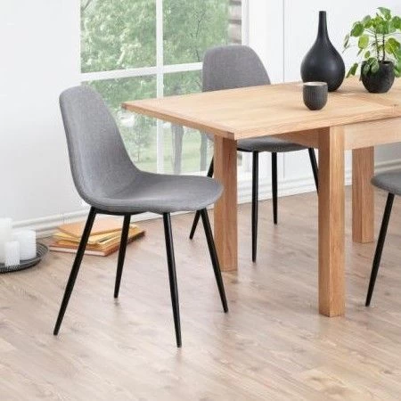 Chaise De Salle à Manger - Gris Clair/noir 1 Chaise De Salle à Manger - Gris Clair/noir