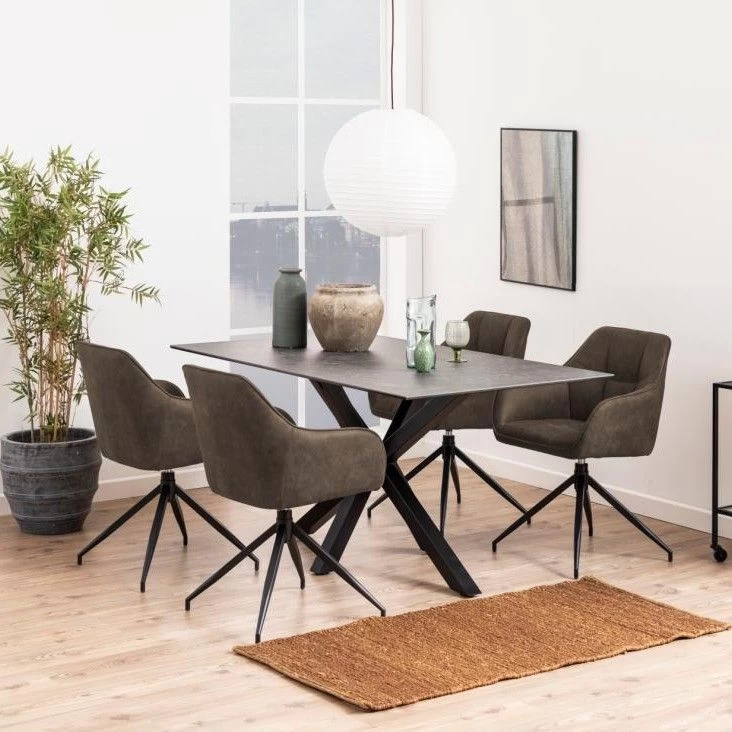 Chaise Pivotante Birgen - Brun Clair 8 Chaise Pivotante Birgen - Brun Clair – Image 8