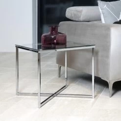 Table D'appoint Caitlynn 50x50cm - Tableau Transparant