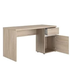 Bureau Oberon Avec 1 Tiroir & 1 Porte - Chêne/blanc -Meubles Tables Et Chaises Shop 2 OLERON CH3E MH3E 05 1H3E150 03 76e5