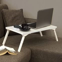 Vella Laptop Standing Desk | 18mm 100% Melamine Coated | 60x24cm | White