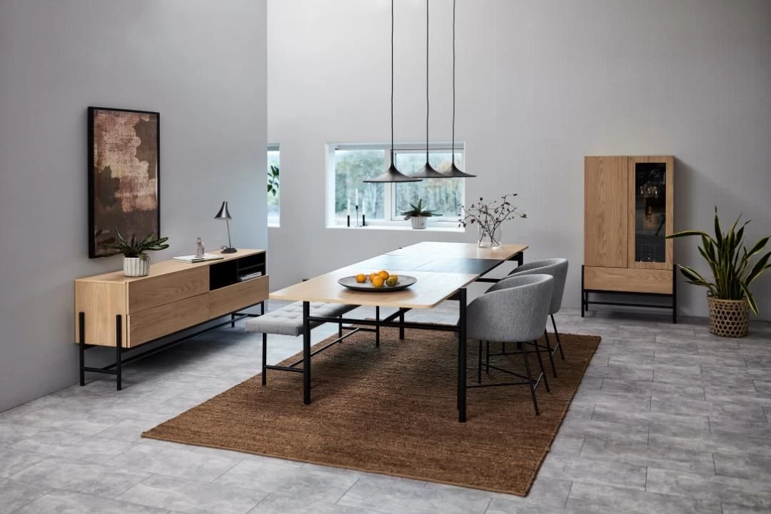 Chaise De Salle à Manger Nelsie - Gris/ Noir 4 Chaise De Salle à Manger Nelsie - Gris/ Noir – Image 4