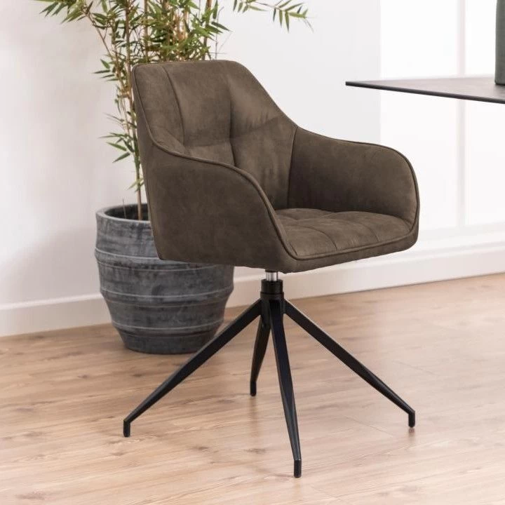 Chaise Pivotante Birgen - Brun Clair 1 Chaise Pivotante Birgen - Brun Clair