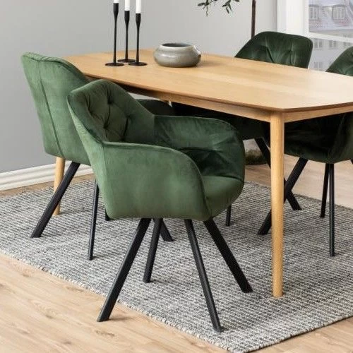 Chaise De Salle à Manger Pivotante Lola - Vert Foncé 1 Chaise De Salle à Manger Pivotante Lola - Vert Foncé