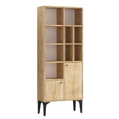 Etagère Emeraude | 100% Mélamine | Antibactérien | Chêne Saphir -Meubles Tables Et Chaises Shop 393MRD1233 20 204 0947