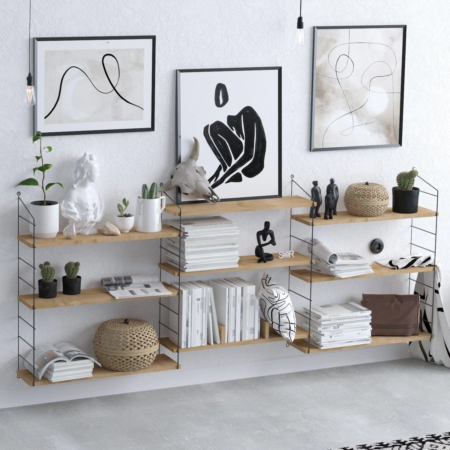 Emerald Bookshelf" | 216 Cm De Hauteur | Mélaminé 3 Emerald Bookshelf" | 216 Cm De Hauteur | Mélaminé – Image 3