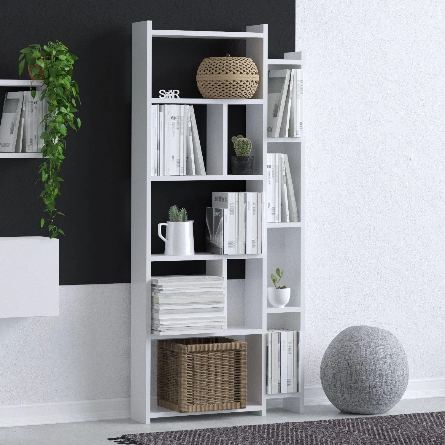 Emerald Bookshelf | 18mm Thick | 65x150x15cm | White 4 Emerald Bookshelf | 18mm Thick | 65x150x15cm | White – Image 4