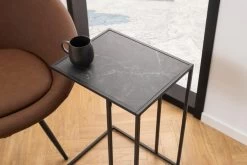 Table D'appoint Infinity 43x35 Cm - Marbre Noir