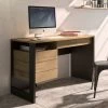 Bureau Rush 119cm, 1 Porte & 1 Tiroir - Décor De Chêne/noir