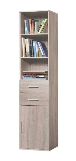 Bibliothèque Ronny 1 Porte & 2 Tiroirs - Chêne 6 Bibliothèque Ronny 1 Porte & 2 Tiroirs - Chêne -Meubles Tables Et Chaises Shop 40139 80 0 80 5a3c