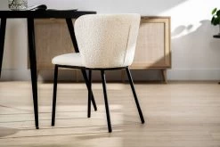 Chaise De Salle à Manger Sinan Tissu Teddy - Naturel -Meubles Tables Et Chaises Shop 4025 T920 2 3f1d