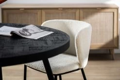 Chaise De Salle à Manger Sinan Tissu Teddy - Naturel -Meubles Tables Et Chaises Shop 4025 T920 5 254f