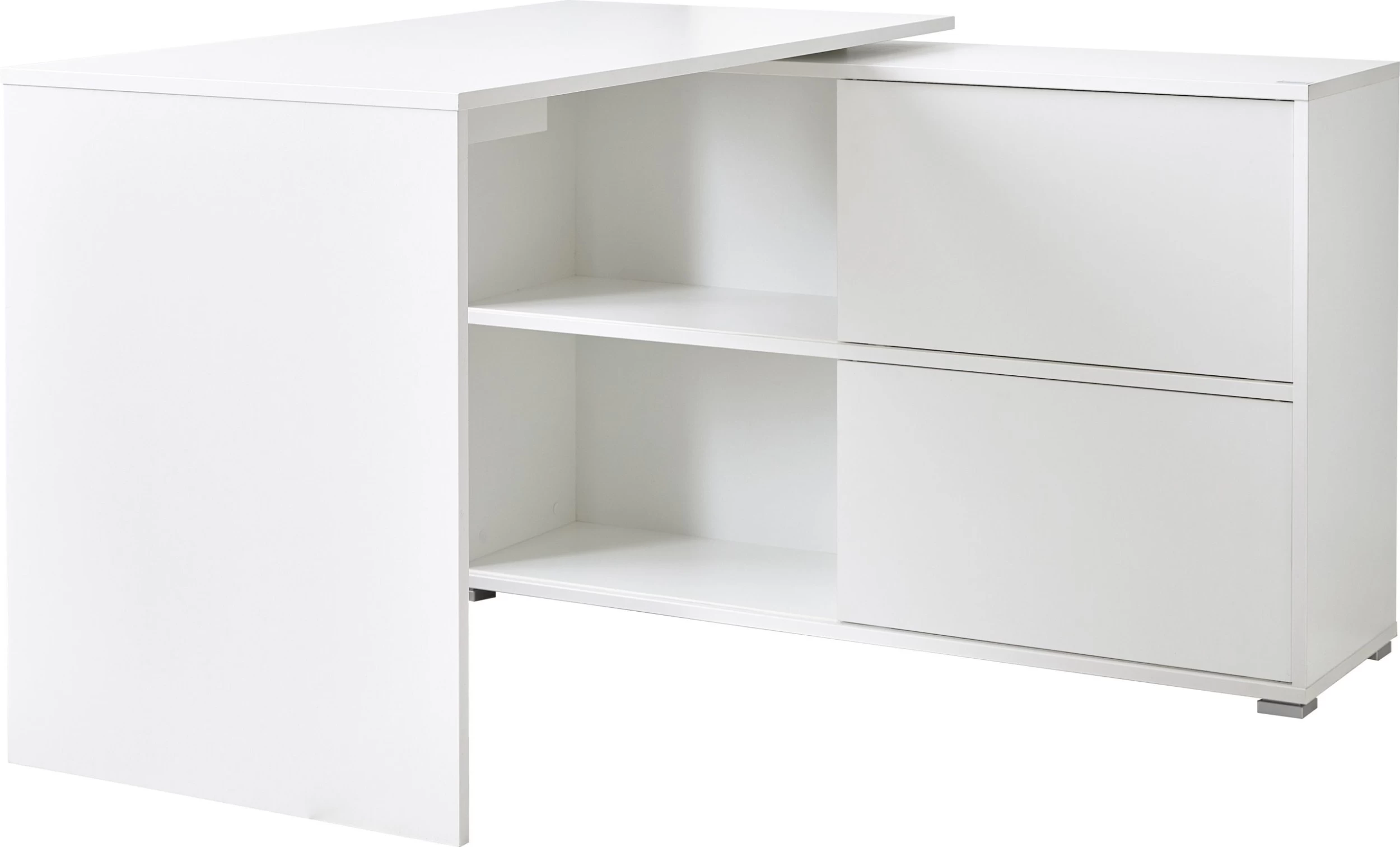Bureau D'angle Tyson 120 X 120cm - Blanc/chêne 5 Bureau D'angle Tyson 120 X 120cm - Blanc/chêne – Image 5