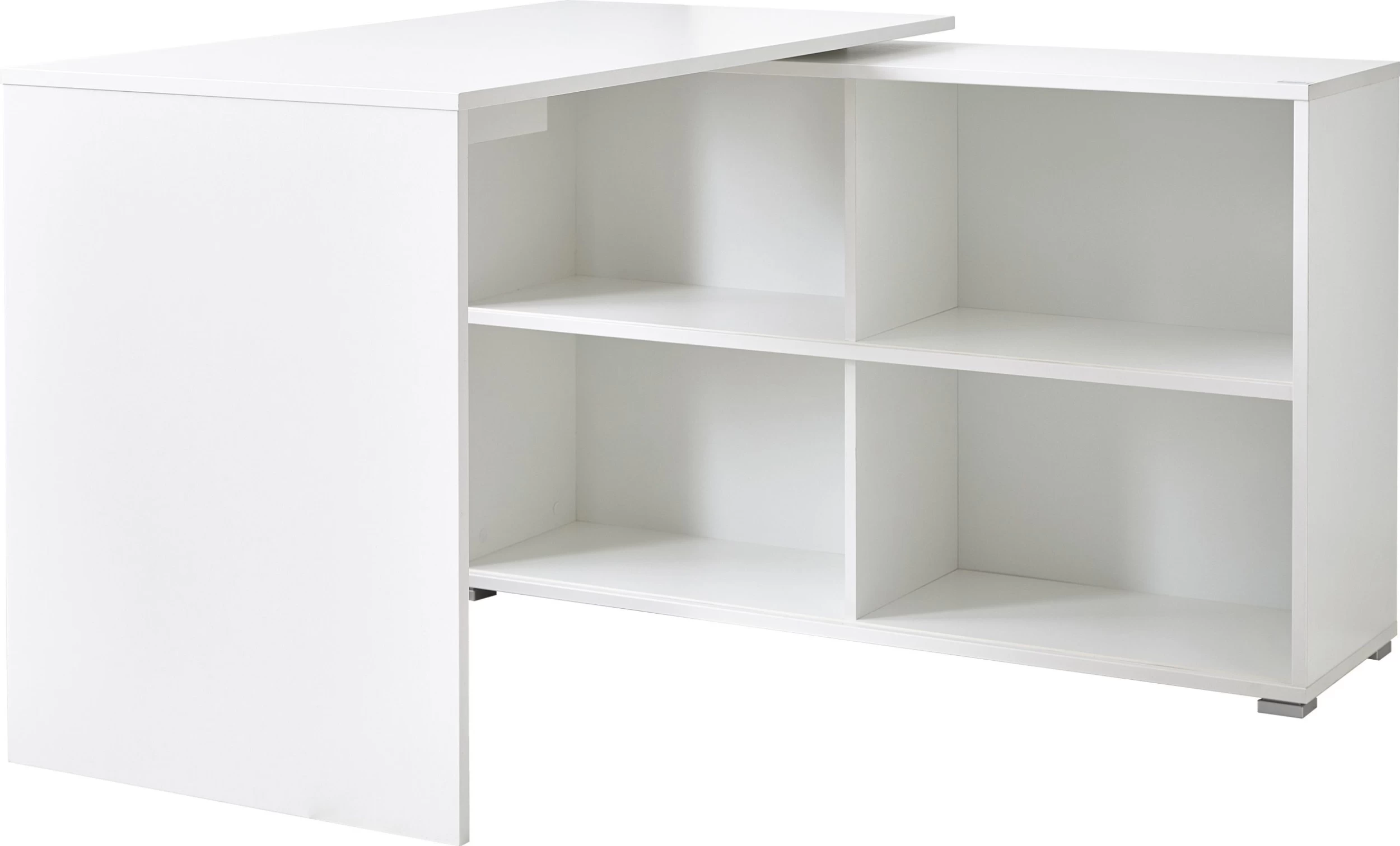 Bureau D'angle Tyson 120 X 120cm - Blanc/chêne 3 Bureau D'angle Tyson 120 X 120cm - Blanc/chêne – Image 3