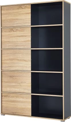 Bibliothèque Tyson - Anthracite/chêne -Meubles Tables Et Chaises Shop 4037 161 pe dek a1 cut e80a