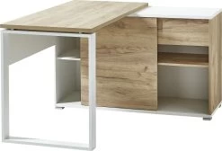 Bureau D'angle Lloris 117x120cm - Blanc/chêne 18 Bureau D'angle Lloris 117x120cm - Blanc/chêne -Meubles Tables Et Chaises Shop 4156 513 pe b cut 197a
