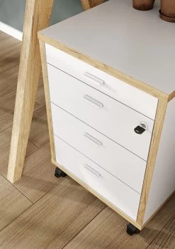 Caisson à Tiroirs Hercules 4 Tiroirs - Blanc/chêne -Meubles Tables Et Chaises Shop 4174 513 det schublade a 1713