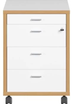 Caisson à Tiroirs Hercules 4 Tiroirs - Blanc/chêne -Meubles Tables Et Chaises Shop 4174 513 fr a cut 69ca