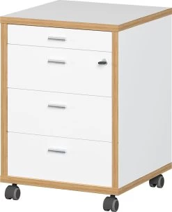 Caisson à Tiroirs Hercules 4 Tiroirs - Blanc/chêne -Meubles Tables Et Chaises Shop 4174 513 pe a cut a679