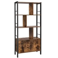 Bibliothèque De Style Industriel Avec Portes Et 4 étagères | Structure Stable En Acier | Rustique Marron Et Noir 13 Bibliothèque De Style Industriel Avec Portes Et 4 étagères | Structure Stable En Acier | Rustique Marron Et Noir -Meubles Tables Et Chaises Shop 41qYG0vaUlS. SL500 0694